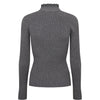 Nümph, Nusidanu highneck pullover wo frill, Medium grey mel