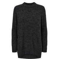 Nümph, Nuriette Rib Pullover, Dark Grey Melange