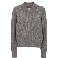 Nümph, Nuzindi V-Neck Pullover, Storm Front Melange