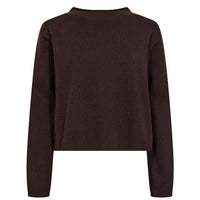 Nümph, Nucarma Crop Pullover, Black Coffee-Nümph-Minlillebutik.dk