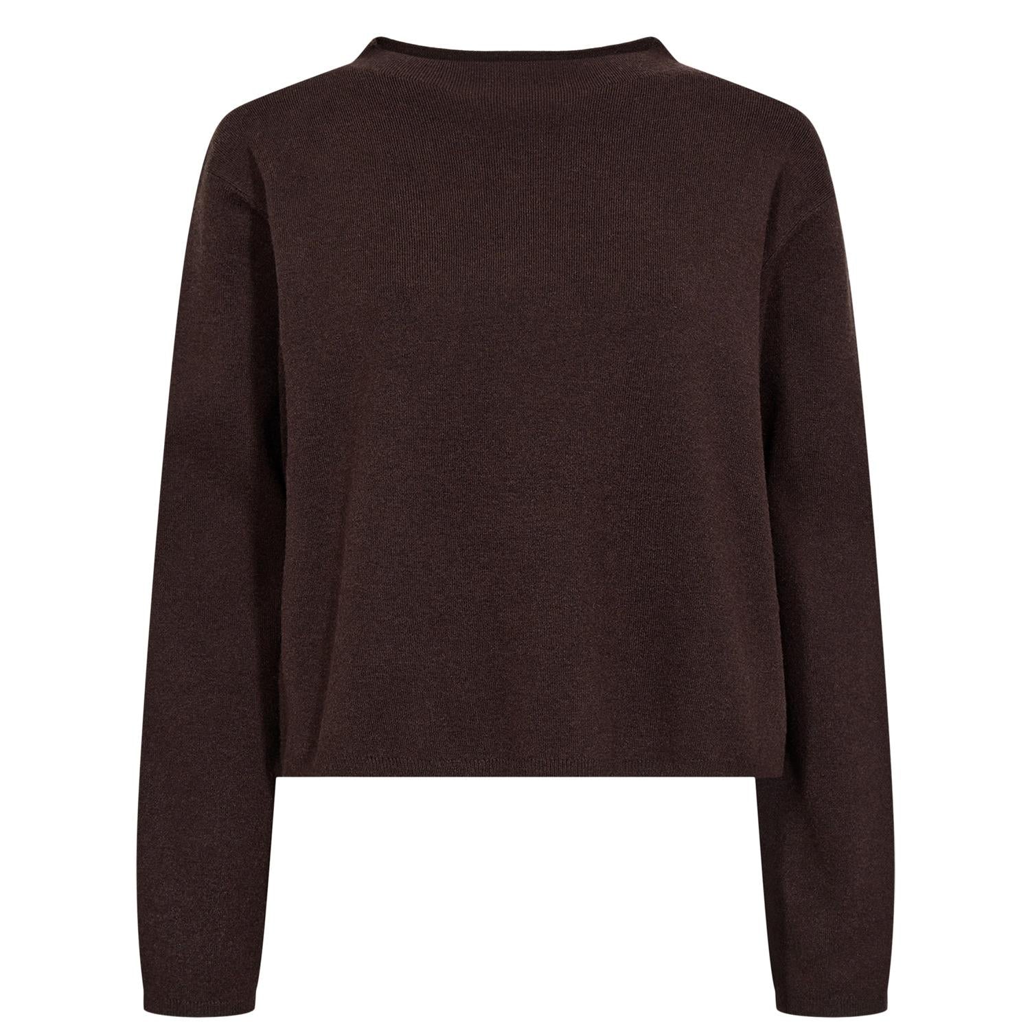 Nümph, Nucarma Crop Pullover, Black Coffee-Nümph-Minlillebutik.dk