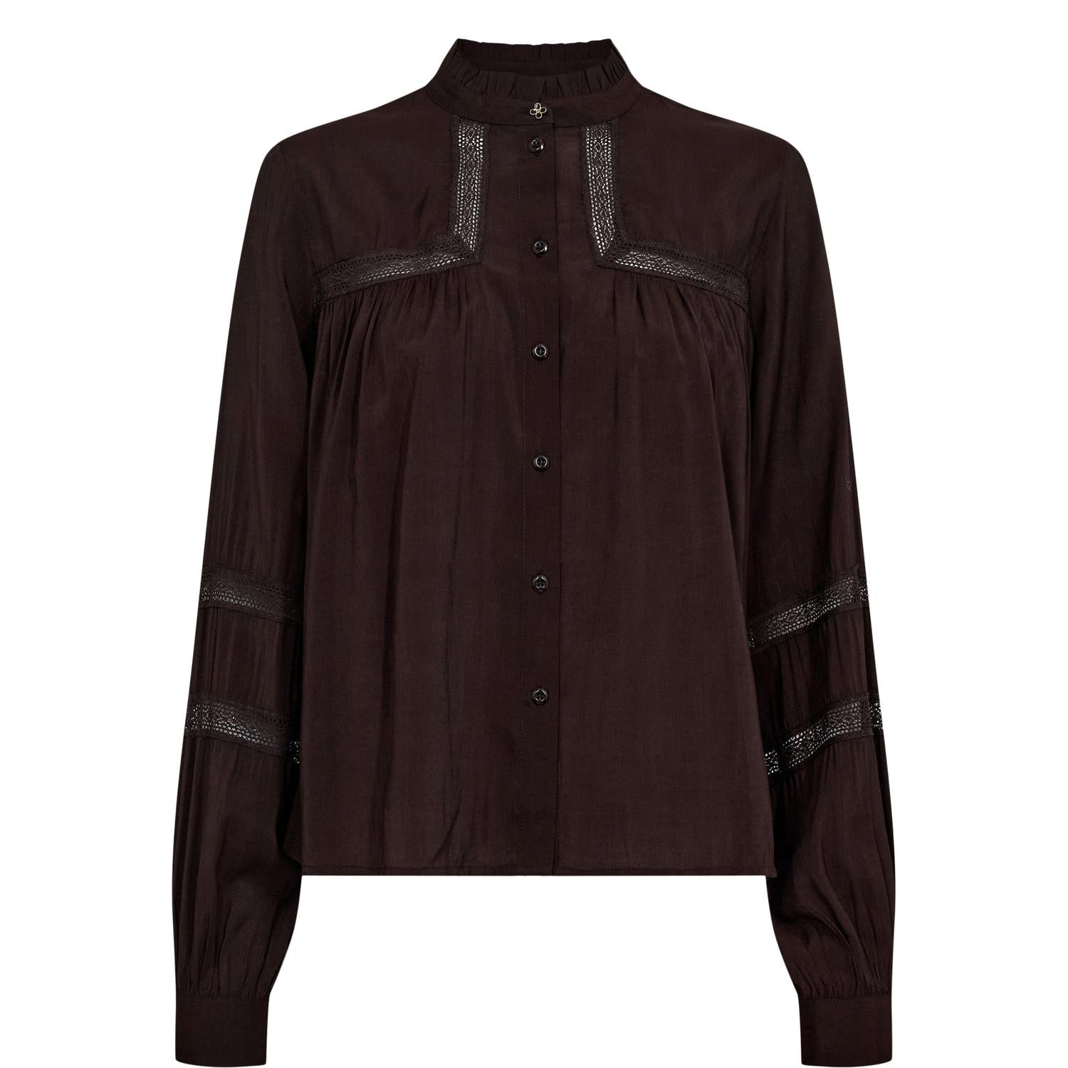 Nümph, Nurika Shirt, Black Coffee-Nümph-Minlillebutik.dk
