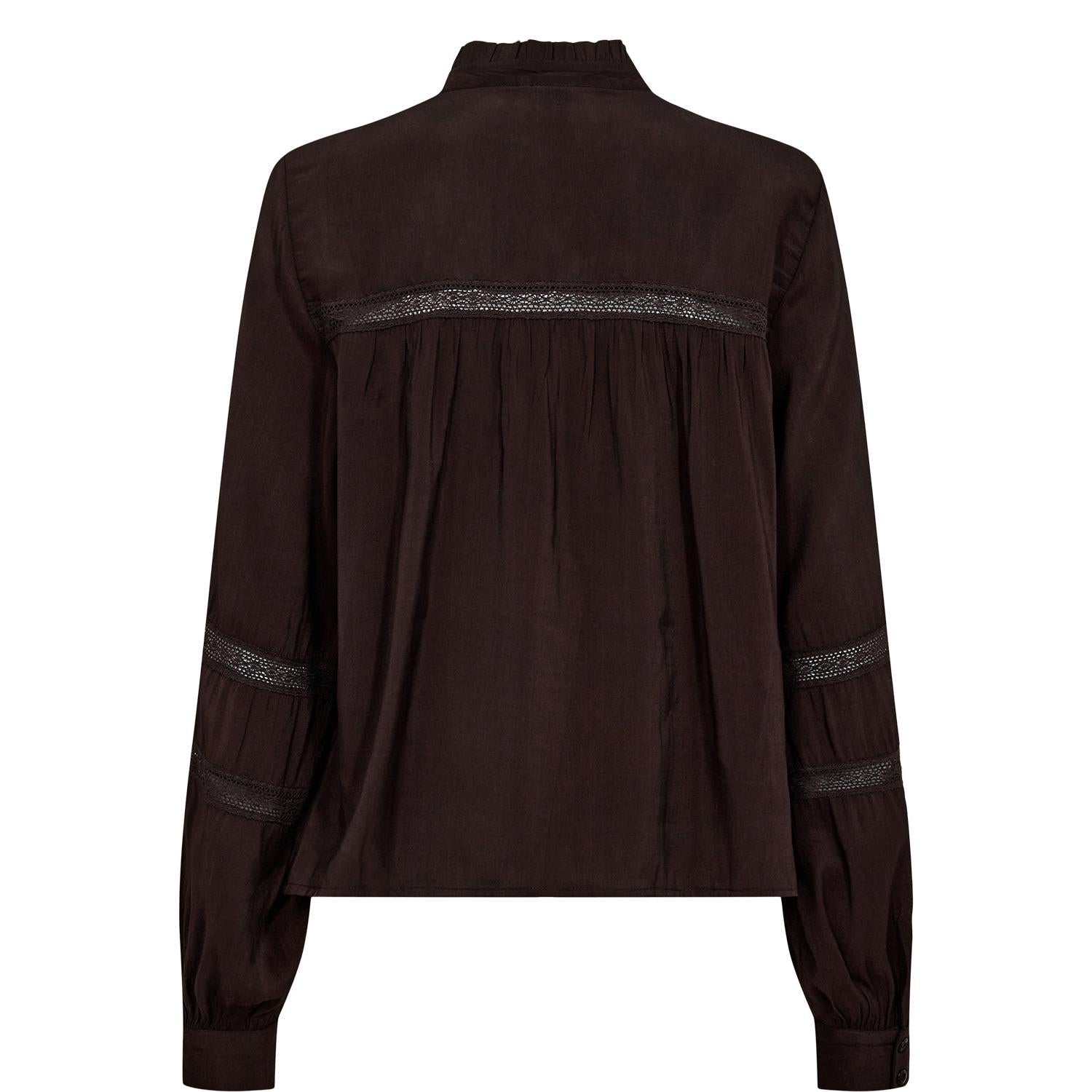 Nümph, Nurika Shirt, Black Coffee-Nümph-Minlillebutik.dk
