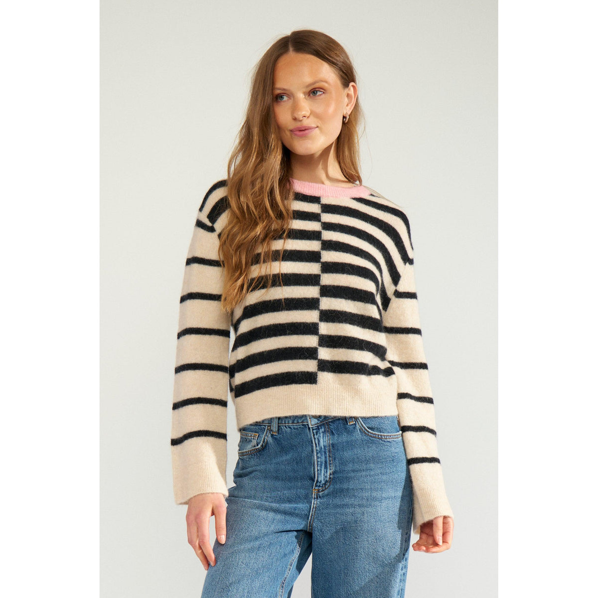 Nümph, Nuriette Block Stripe Pullover, Cavier