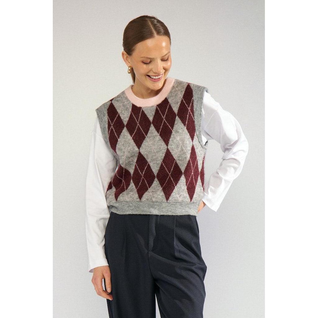 Nümph, Nutikla Vest, Medium Grey Melange