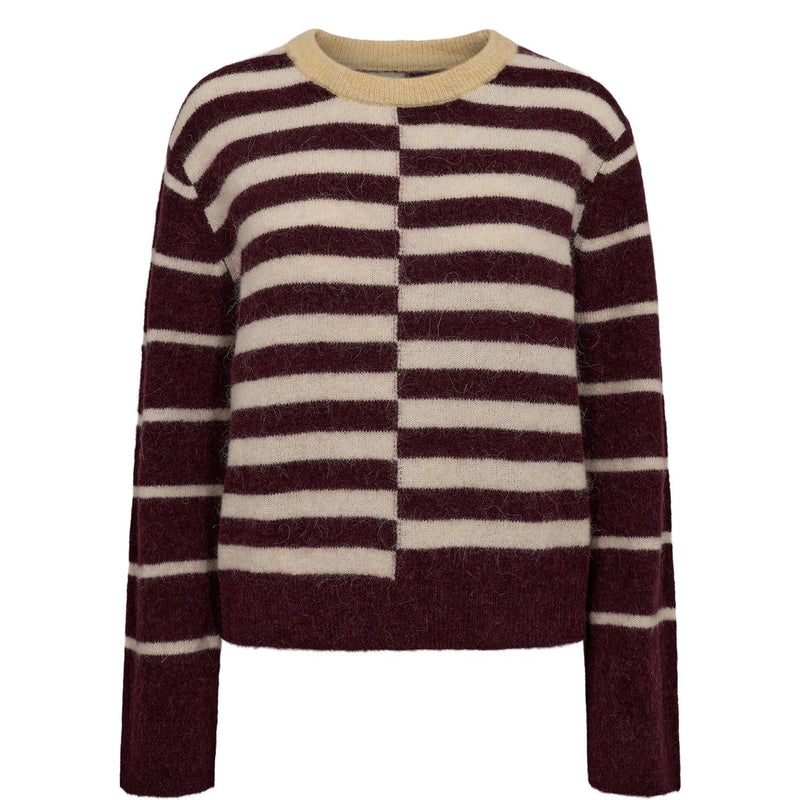 Nümph, Nuriette Block Stripe Pullover, Fig-Nümph-Minlillebutik.dk