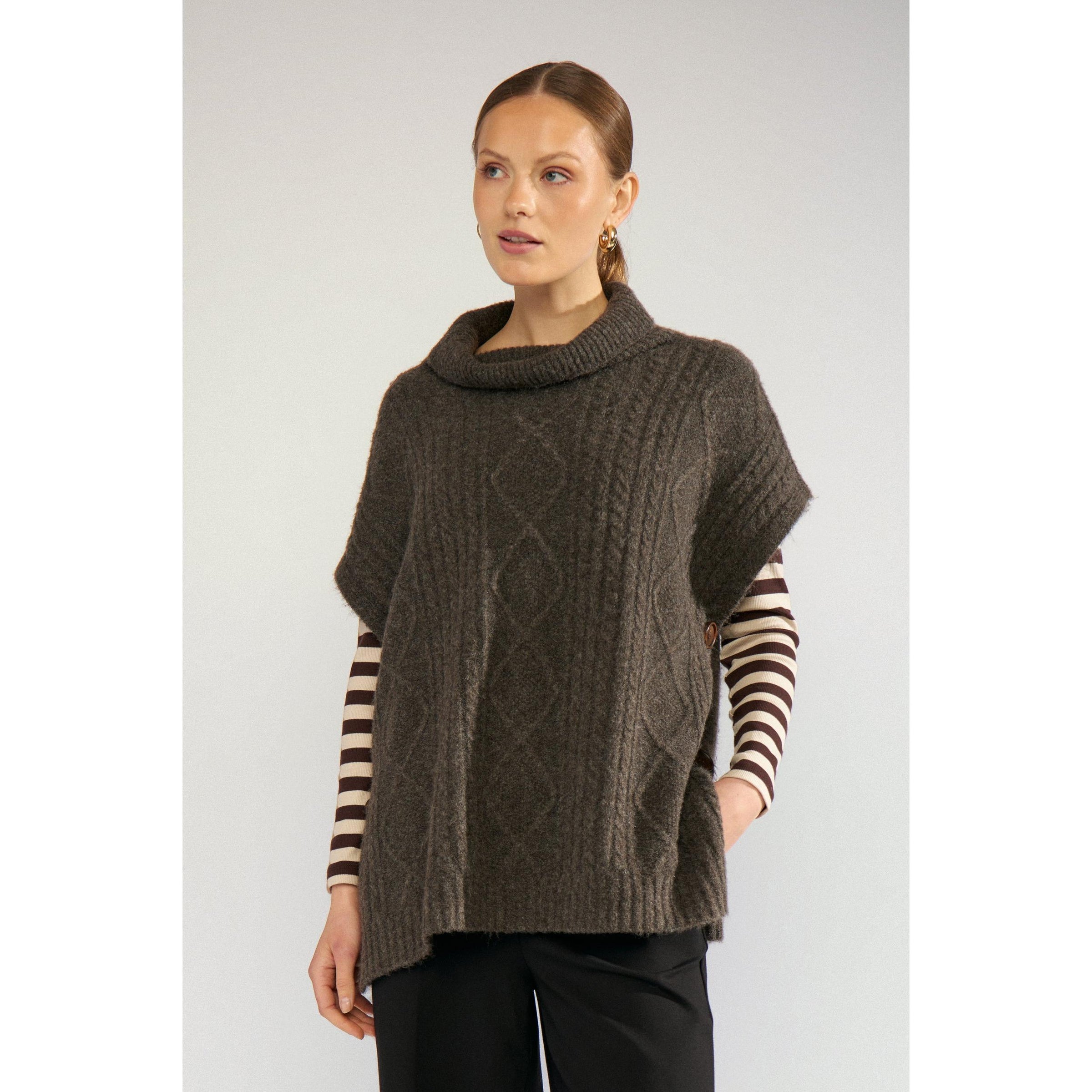Nümph, Nujoline Poncho, Black Coffee