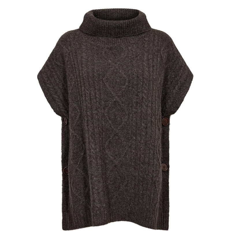 Nümph, Nujoline Poncho, Black Coffee-Nümph-Minlillebutik.dk