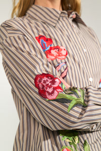 Nümph, Nukacey Embrodery Shirt, Deep Taupe