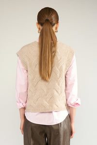 Nümph, Nualmas Knutted Vest - GRS, Sun Kiss