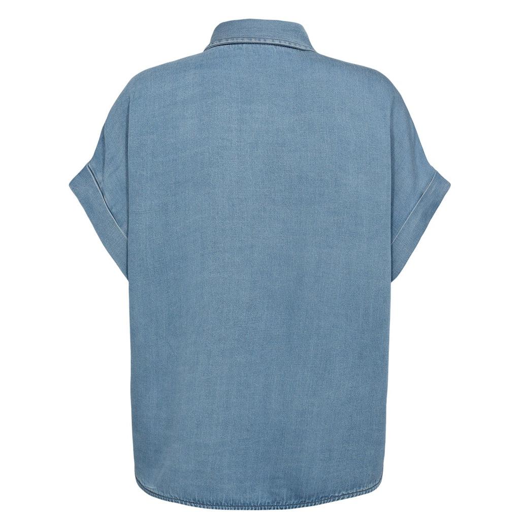 Nümph, Nuelida Sleeveless Shirt, Light Blue Denim-Nümph-Minlillebutik.dk