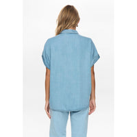Nümph, Nuelida Sleeveless Shirt, Light Blue Denim-Nümph-Minlillebutik.dk