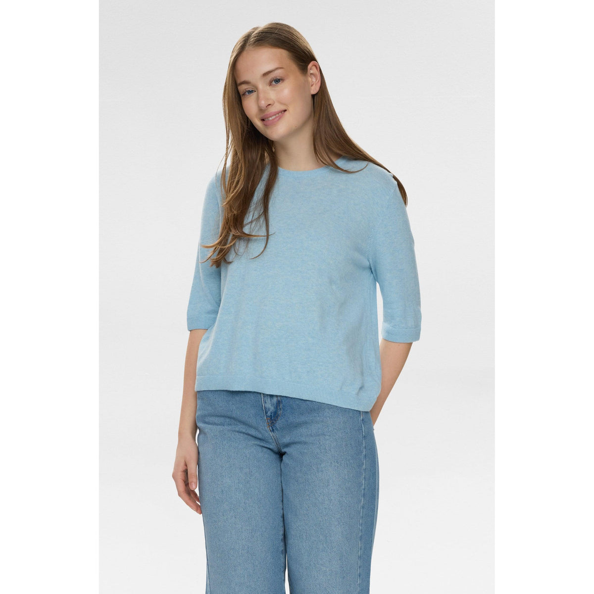 Nümph, Nucally pullover, Airy Blue-Nümph-Minlillebutik.dk