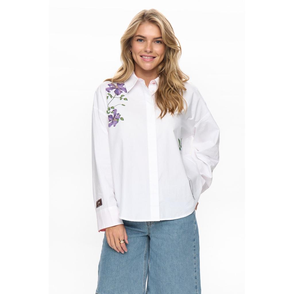 Nümph, Nuflory Shirt, Bright White-Nümph-Minlillebutik.dk