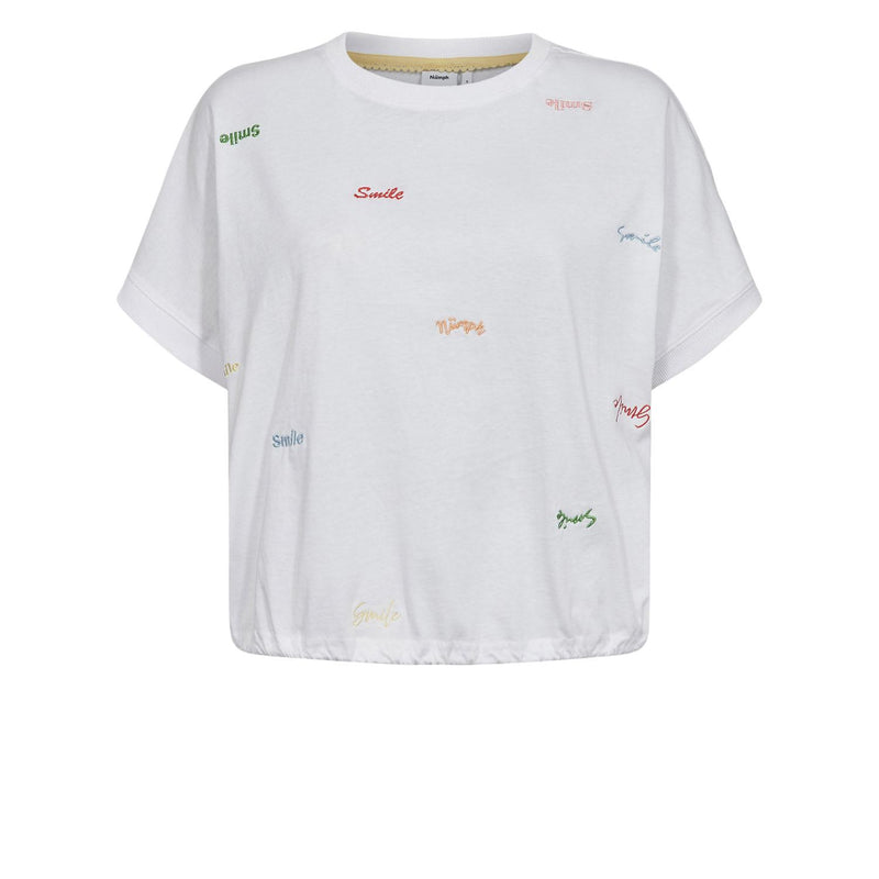 Nümph, Nujoya boxy t-shirt, Bright white-Nümph-Minlillebutik.dk