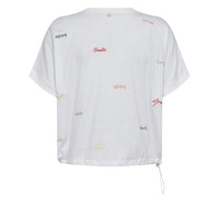 Nümph, Nujoya boxy t-shirt, Bright white-Nümph-Minlillebutik.dk