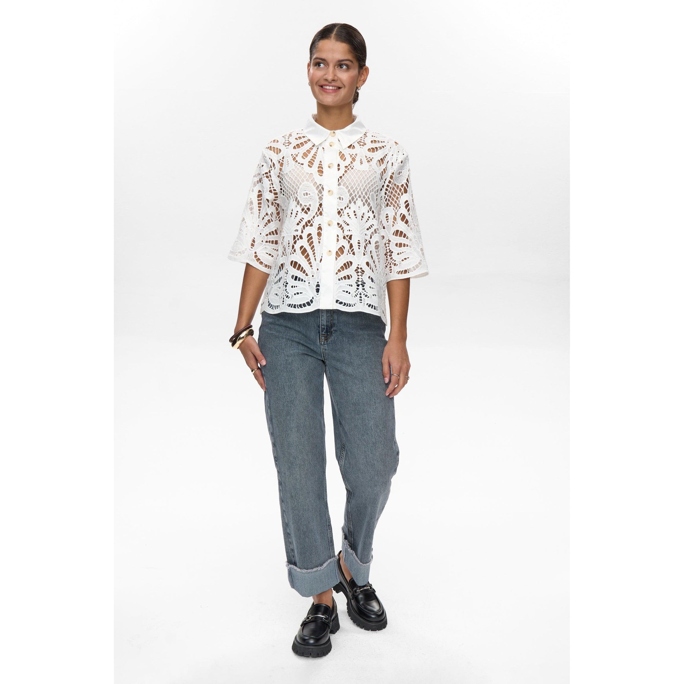 Nümph, Nugoldie Top, Cloud Dancer-Nümph-Minlillebutik.dk