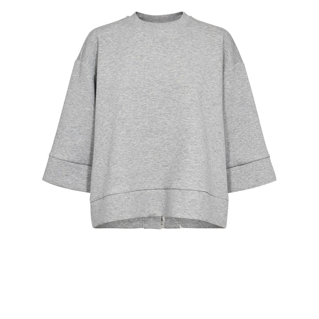 Nümph, Nunathalie Sweat, Medium Grey Melange-Nümph-Minlillebutik.dk