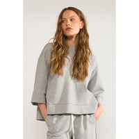 Nümph, Nunathalie Sweat, Medium Grey Melange-Nümph-Minlillebutik.dk