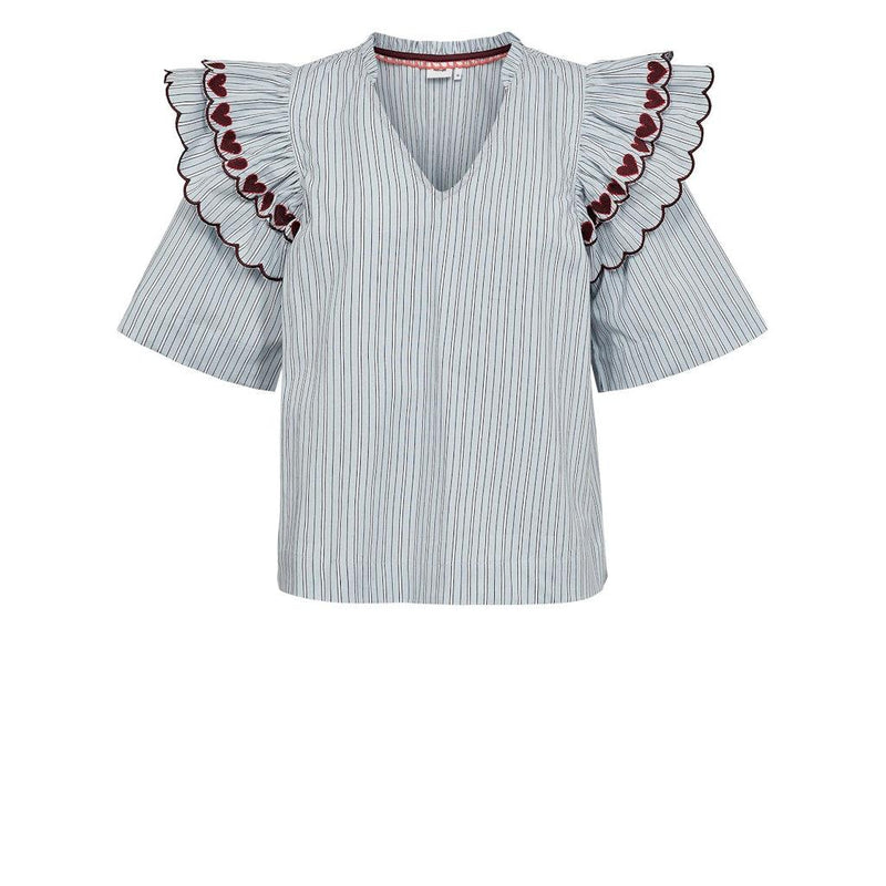 Nümph, Nuditty Blouse, Floaty Blue-Nümph-Minlillebutik.dk