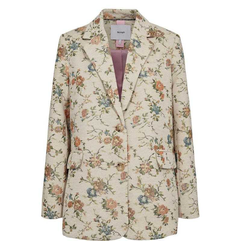Nümph, Nuharpa Oversize Blazer, Whitecap Gray-Nümph-Minlillebutik.dk