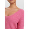 Nümph, Nuriette Rib V-Neck Pullover, Pink Cosmos