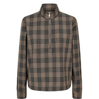 Nümph Nukamala Zip Shirt – Dark Grey Melange-Nümph-Minlillebutik.dk