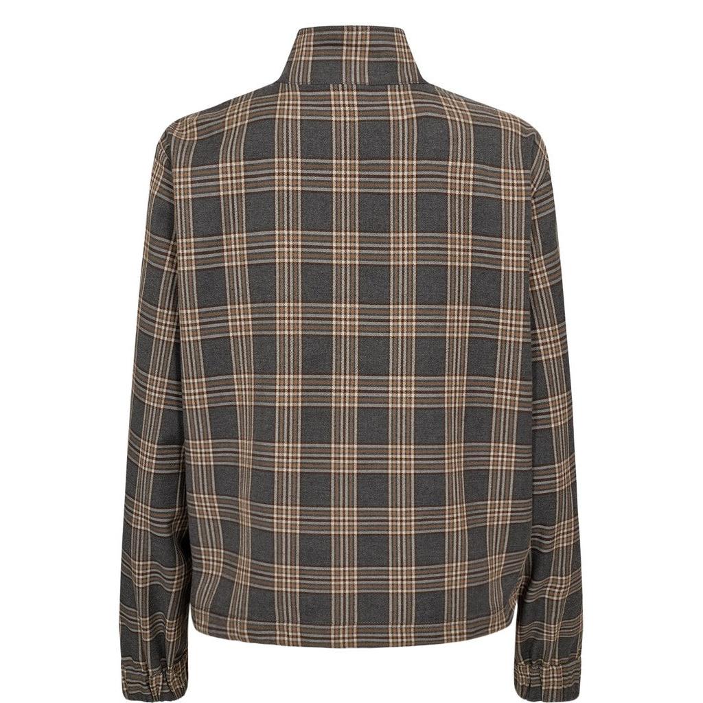 Nümph Nukamala Zip Shirt – Dark Grey Melange-Nümph-Minlillebutik.dk