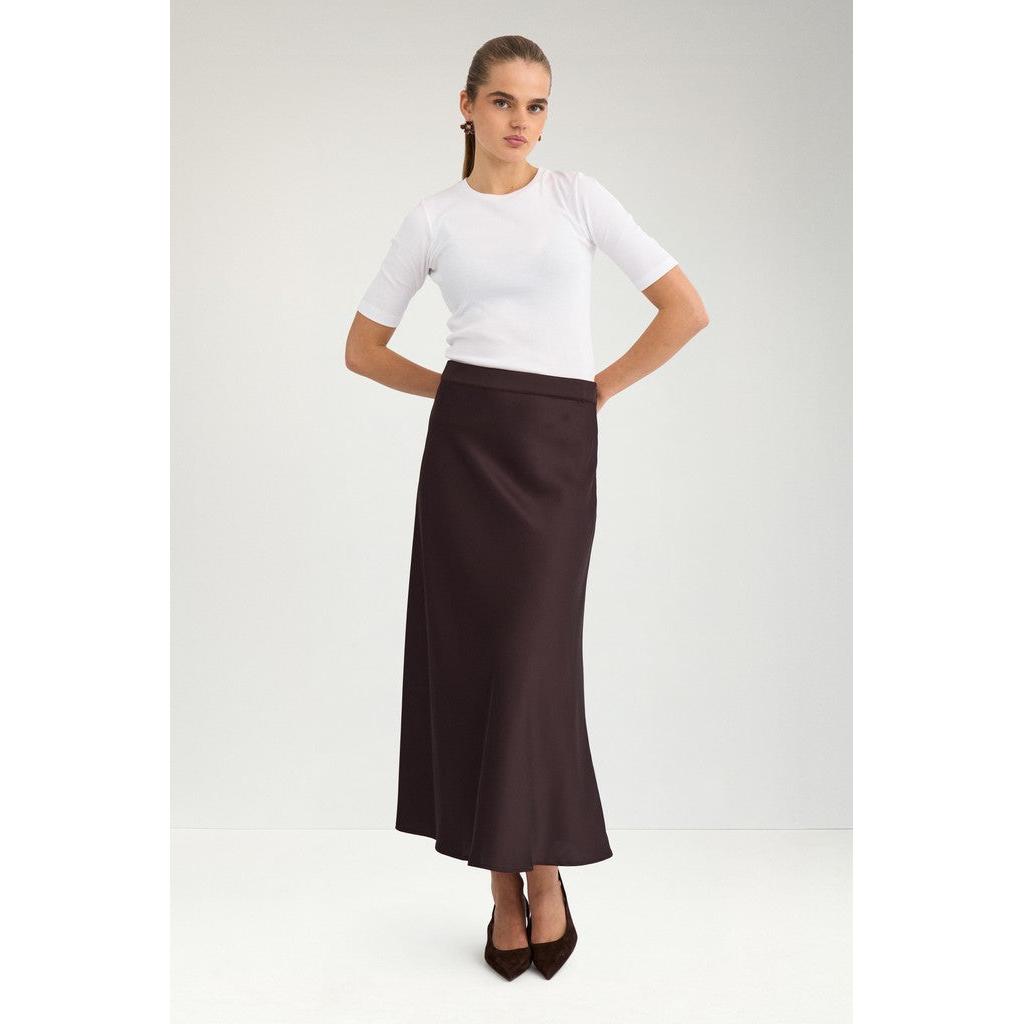 Nümph Nuamelia Skirt – Chocolate Plum-Nümph-Minlillebutik.dk