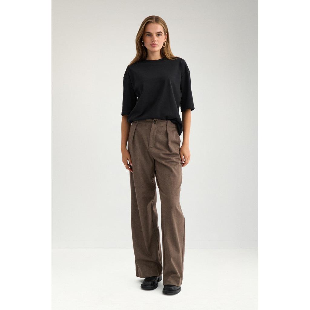 Nümph Nulippa Straight Pants – Chocolate Plum-Nümph-Minlillebutik.dk