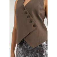 Nümph Nulippa Waistcoat – Chocolate Plum-Nümph-Minlillebutik.dk