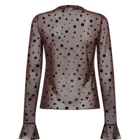 Nümph Nuevita LS Mesh Blouse – Chocolate Plum-Nümph-Minlillebutik.dk