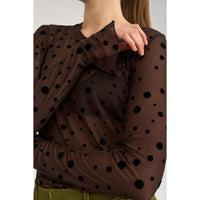 Nümph Nuevita LS Mesh Blouse – Chocolate Plum-Nümph-Minlillebutik.dk
