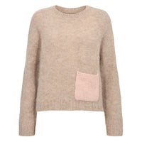 Nümph Nusalia Pullover – Sesame Melange-Nümph-Minlillebutik.dk