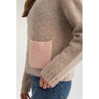 Nümph Nusalia Pullover – Sesame Melange-Nümph-Minlillebutik.dk