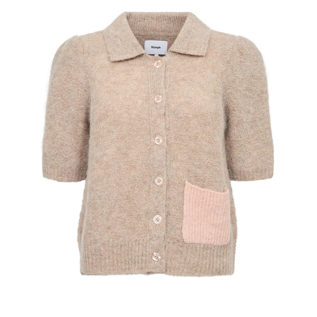 Nümph Nusalia Cardigan – Sesame Melange-Nümph-Minlillebutik.dk