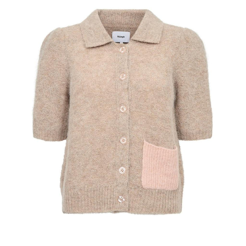 Nümph Nusalia Cardigan – Sesame Melange-Nümph-Minlillebutik.dk