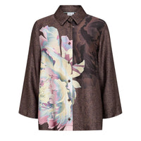 Nümph Nucrisa Boxy Shirt – Black Coffee-Nümph-Minlillebutik.dk
