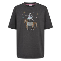 Nümph, Nuprima Oversize T-Shirt, Dark Grey Melange-Nümph-Minlillebutik.dk