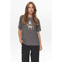 Nümph, Nuprima Oversize T-Shirt, Dark Grey Melange-Nümph-Minlillebutik.dk