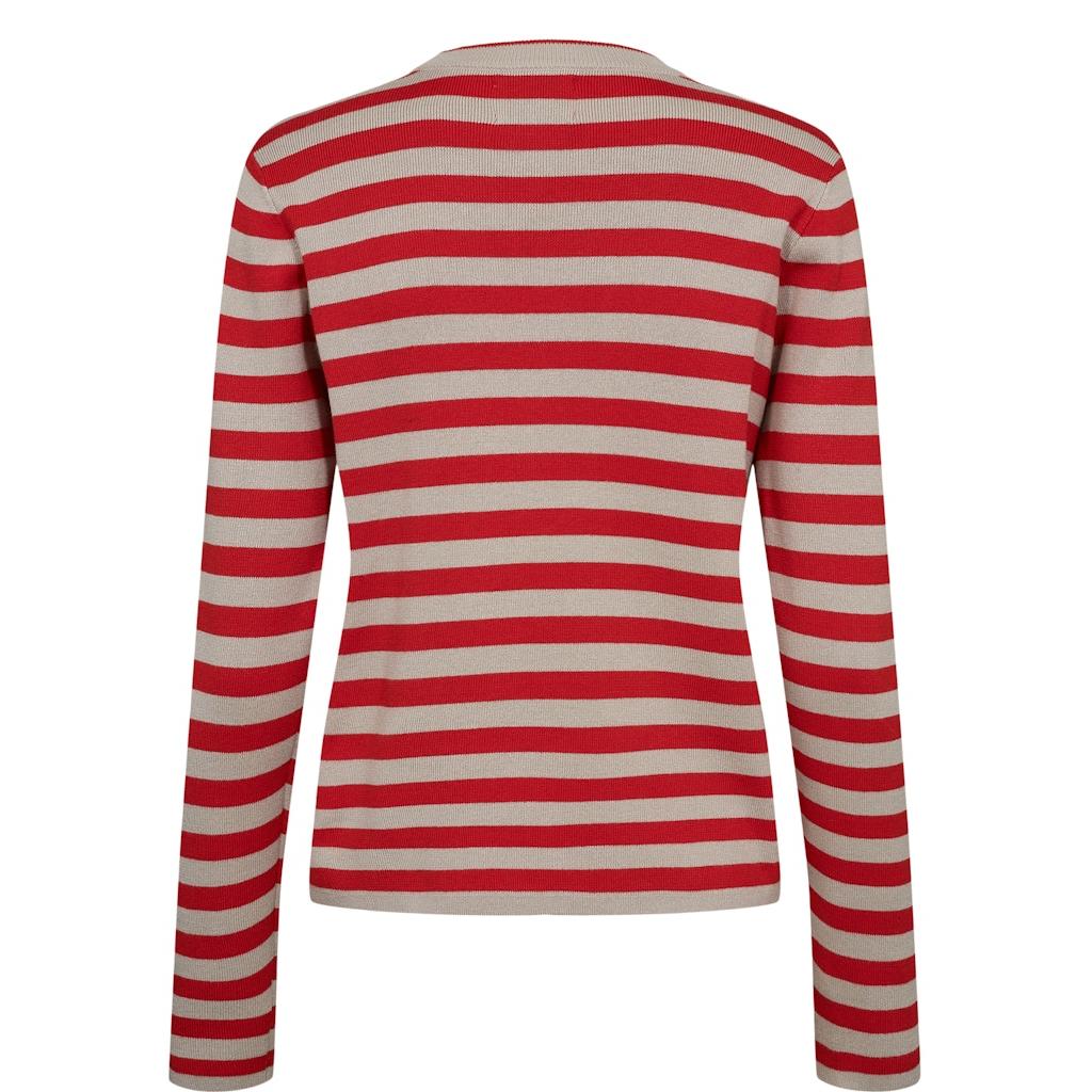 Nümph, Nustripy Pullover, Fiery Red-Nümph-Minlillebutik.dk