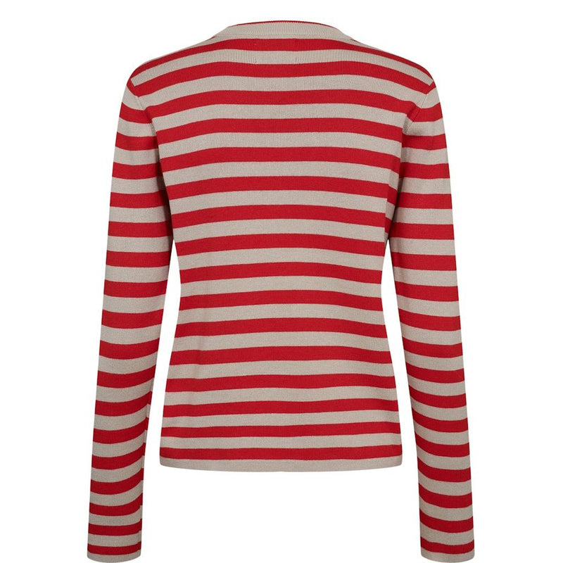 Nümph, Nustripy Pullover, Fiery Red-Nümph-Minlillebutik.dk