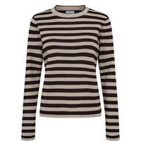 Nümph, Nustripy Pullover, Black Coffee-Nümph-Minlillebutik.dk