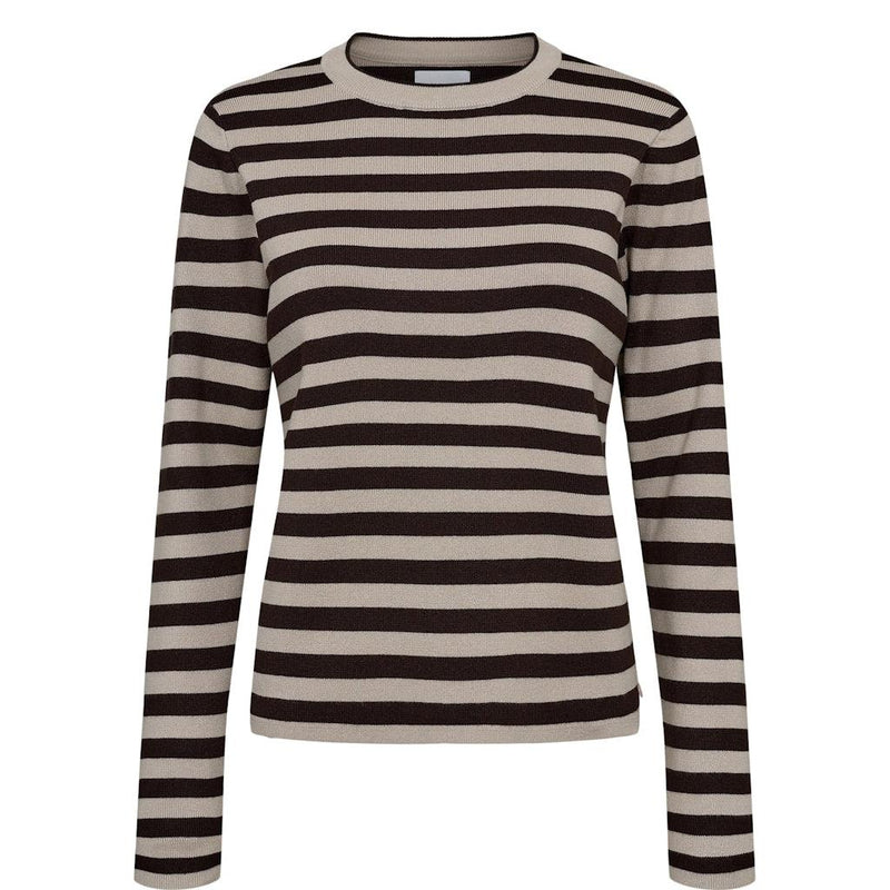 Nümph, Nustripy Pullover, Black Coffee-Nümph-Minlillebutik.dk