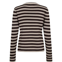 Nümph, Nustripy Pullover, Black Coffee-Nümph-Minlillebutik.dk