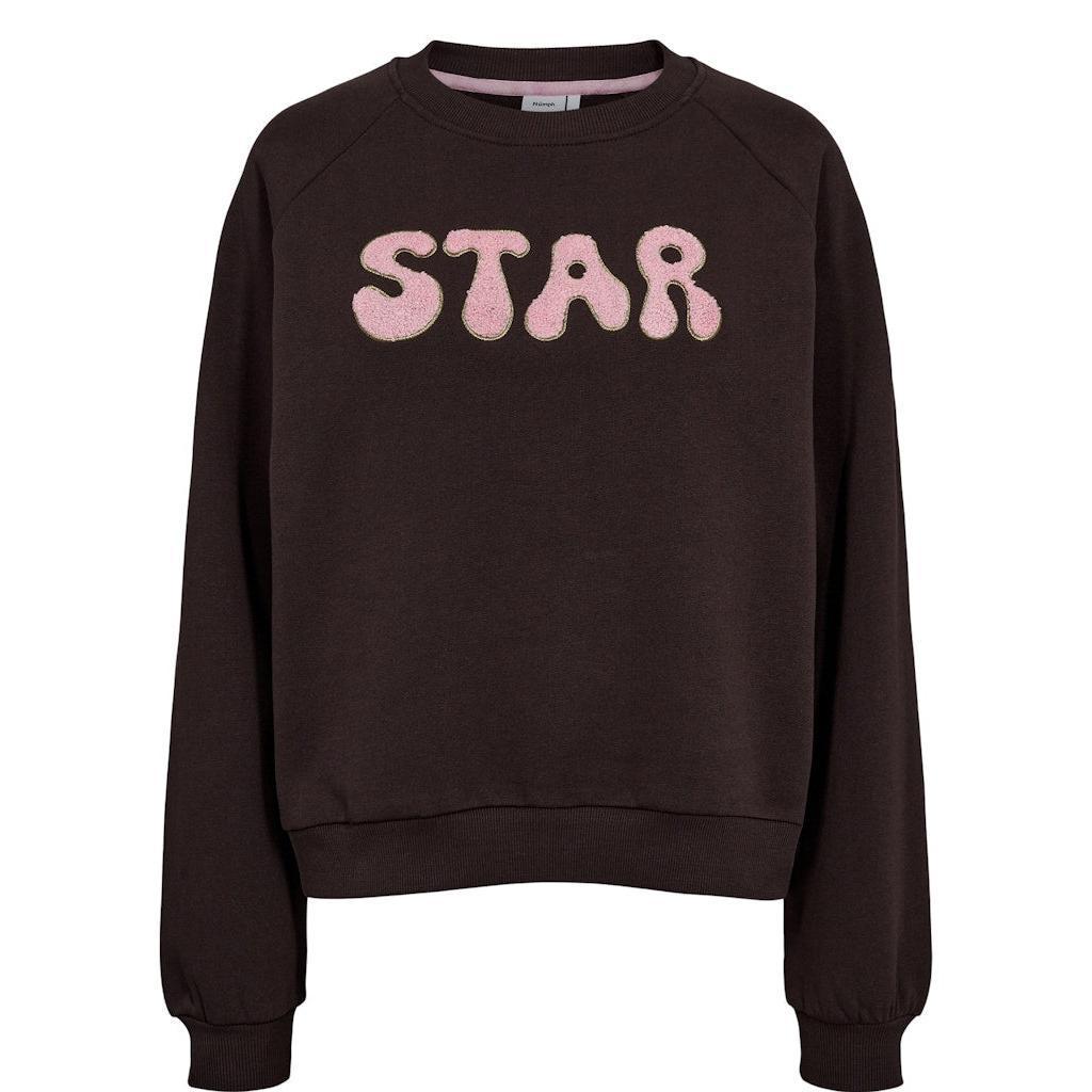 Nümph, Nustarly Sweatshirt, Black Coffee-Nümph-Minlillebutik.dk