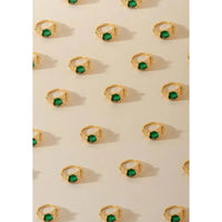 House of Vincent, Stolen possession Ring, Forgyldt, Mørkegrøn-House of Vincent-Minlillebutik.dk