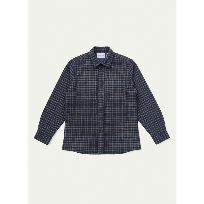 Plenum Studio, Latix New Checked Overshirt, Navy-Plenum Studio-Minlillebutik.dk
