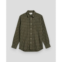 Plenum Studio Lars Core Checked Flannel Shirt, Green Check