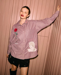 Sissel Edelbo, Pil Shirt – Purple Stripes